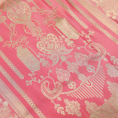 Makhmali Satin Woven Pink Saree