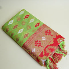 Monalisa Linen Green Saree