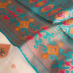 Kalista Linen Ice Blue Saree