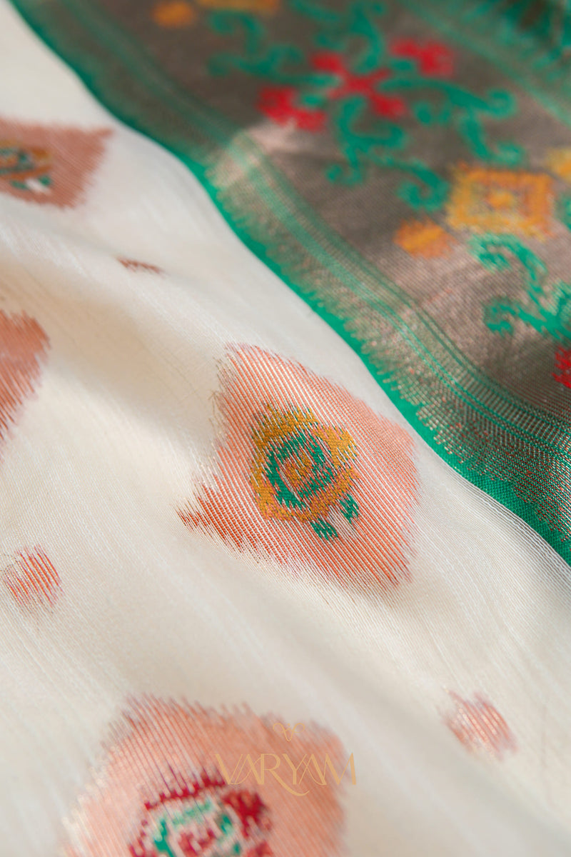 Kalista Linen Ice Green Saree