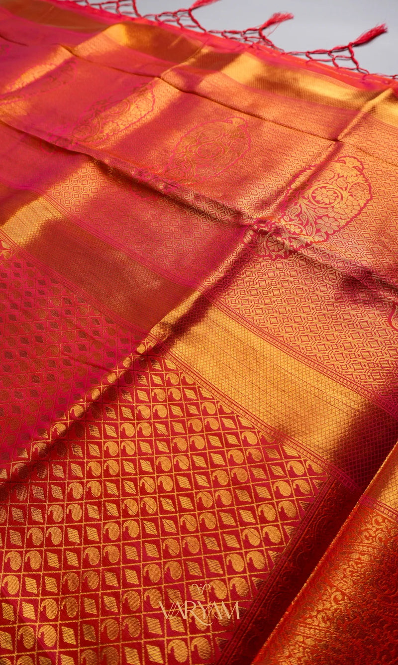 Veera Silk Orange Saree