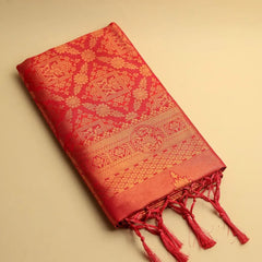 Amara Silk Orange Saree
