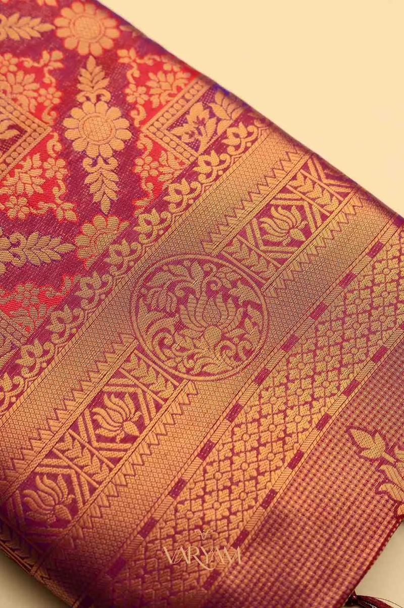 Amara Silk Maroon Purple Saree
