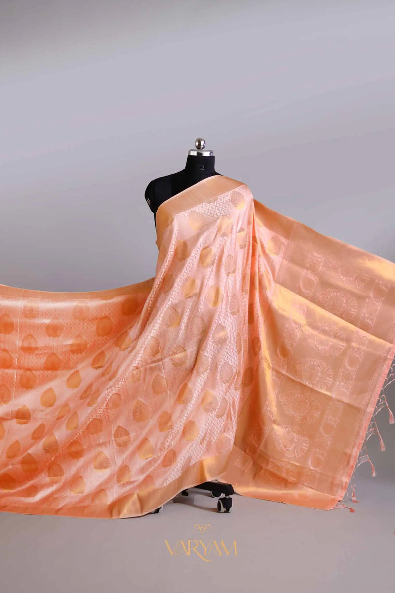 Zoya Silk Peach Saree
