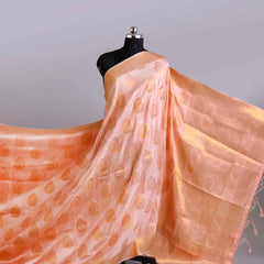 Zoya Silk Peach Saree
