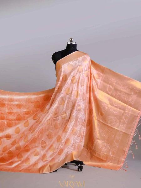 Zoya Silk Peach Saree