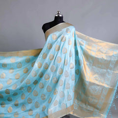 Zoya Silk Light Blue Saree