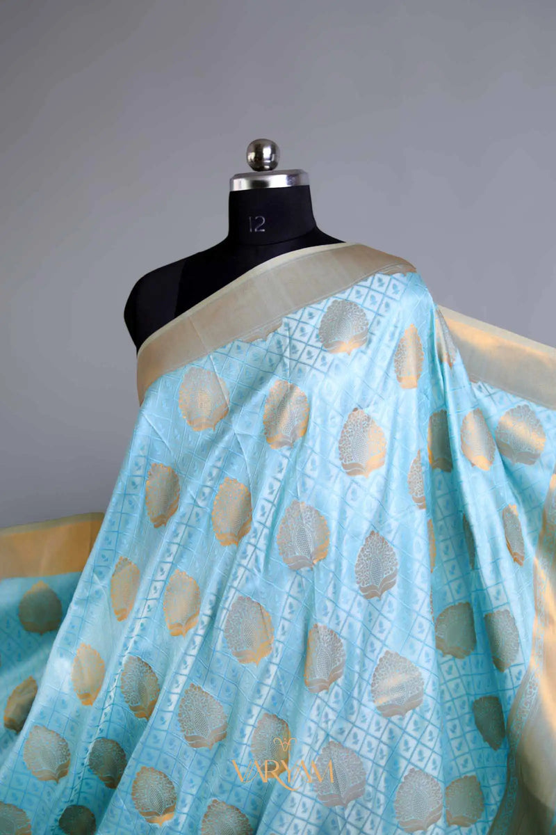 Zoya Silk Light Blue Saree