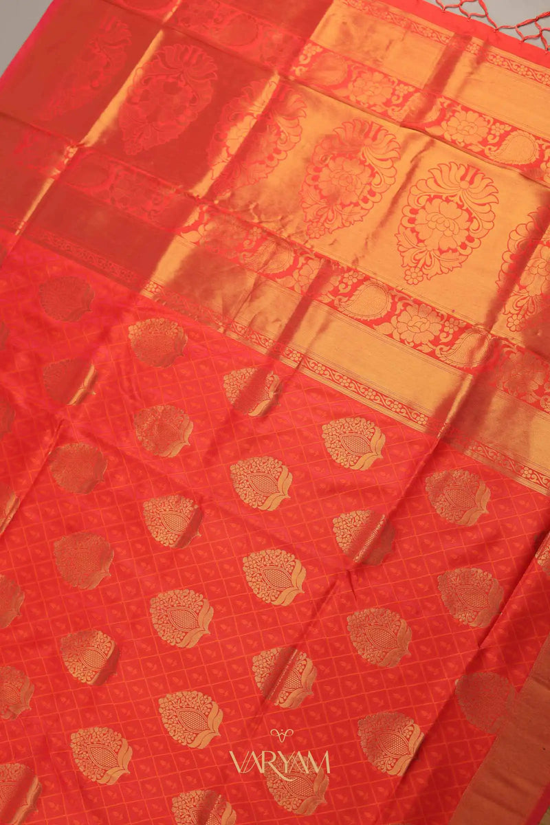 Zoya Silk Orange Saree