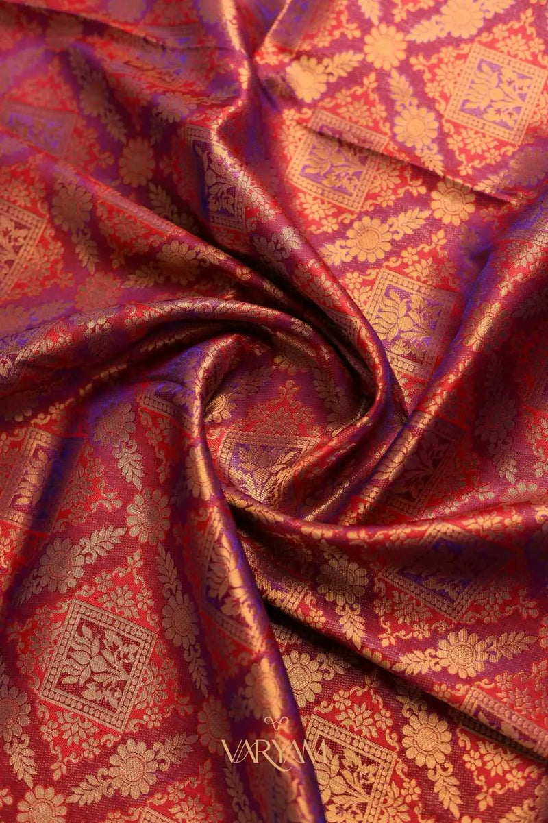 Amara Silk Maroon Purple Saree