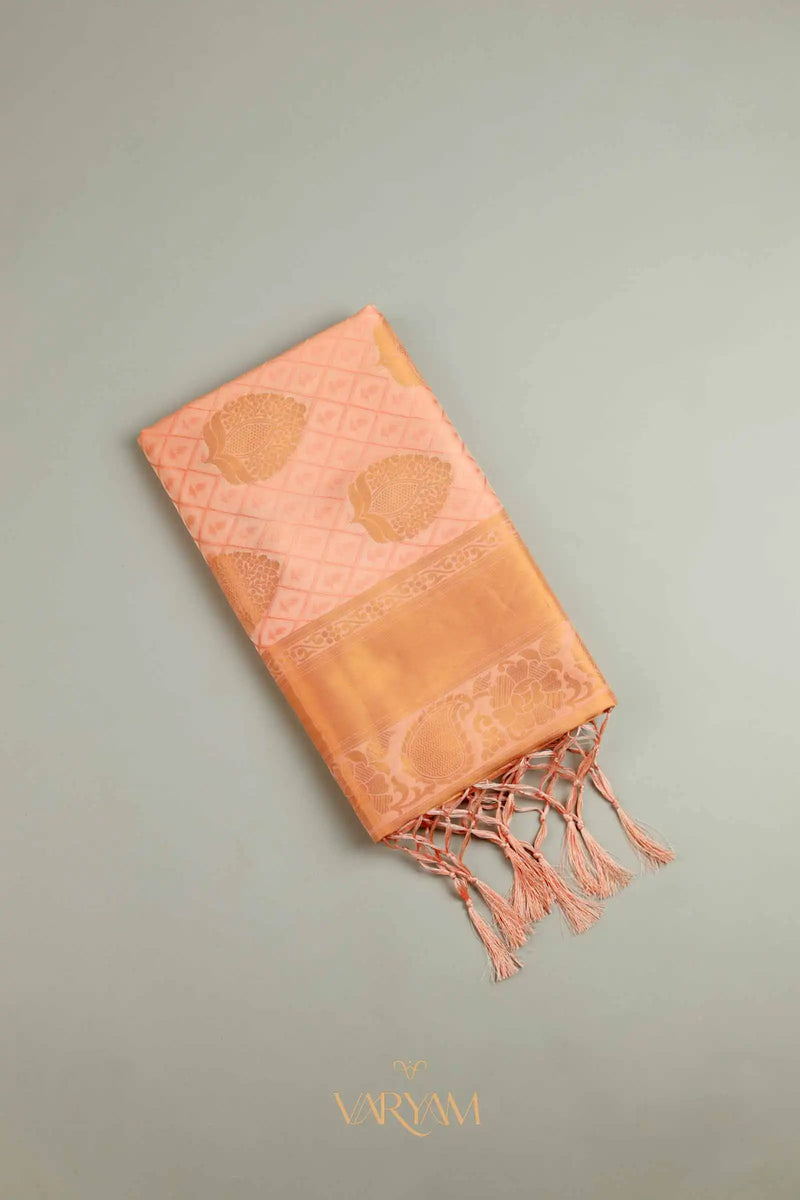 Zoya Silk Peach Saree