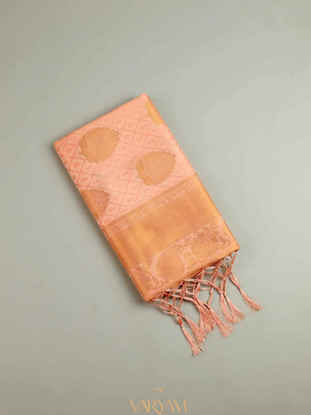 Zoya Silk Peach Saree