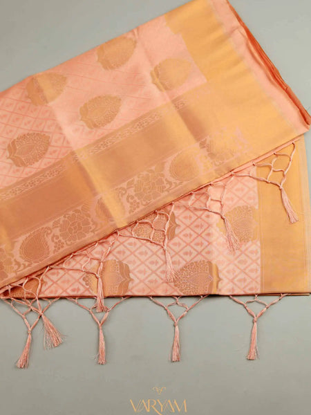 Zoya Silk Peach Saree