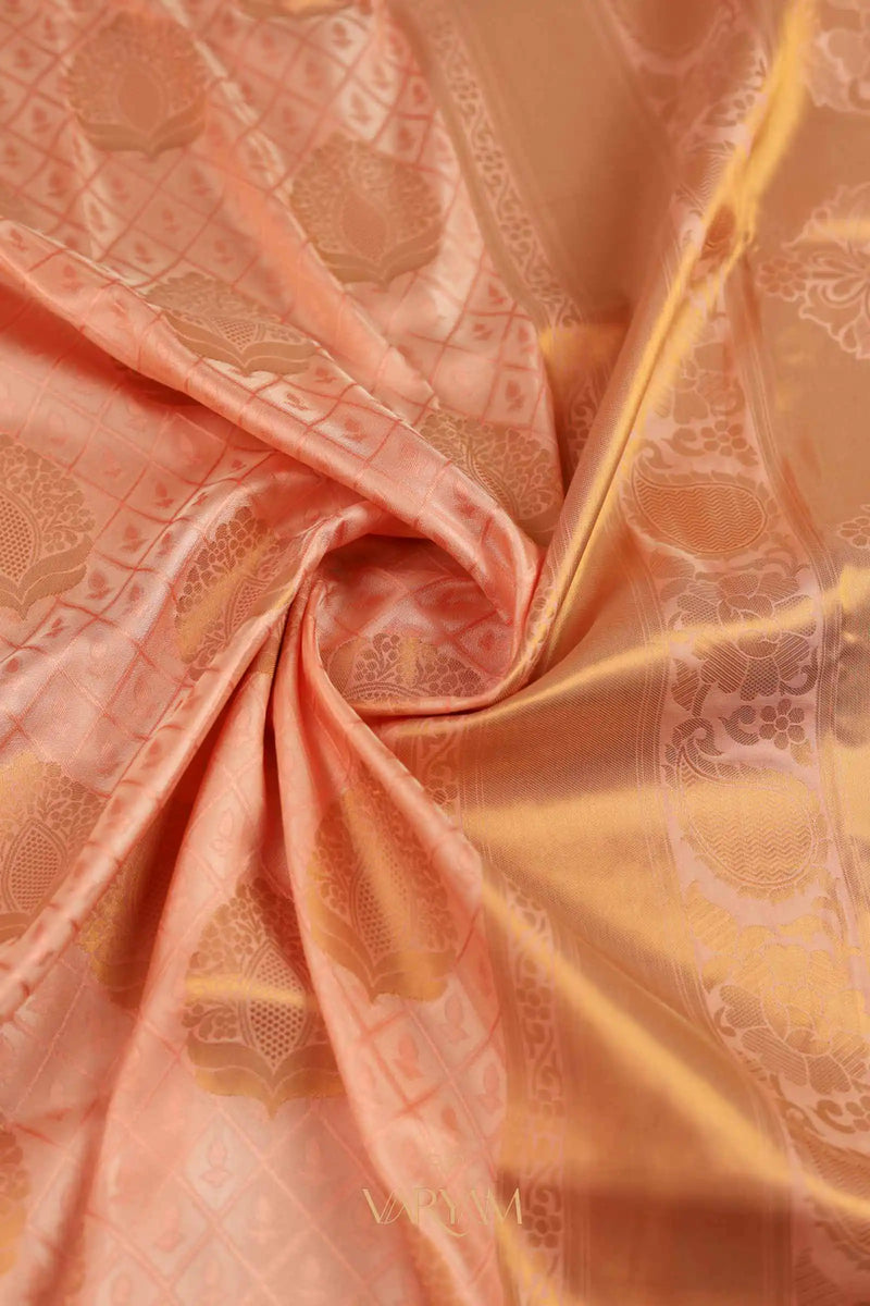 Zoya Silk Peach Saree