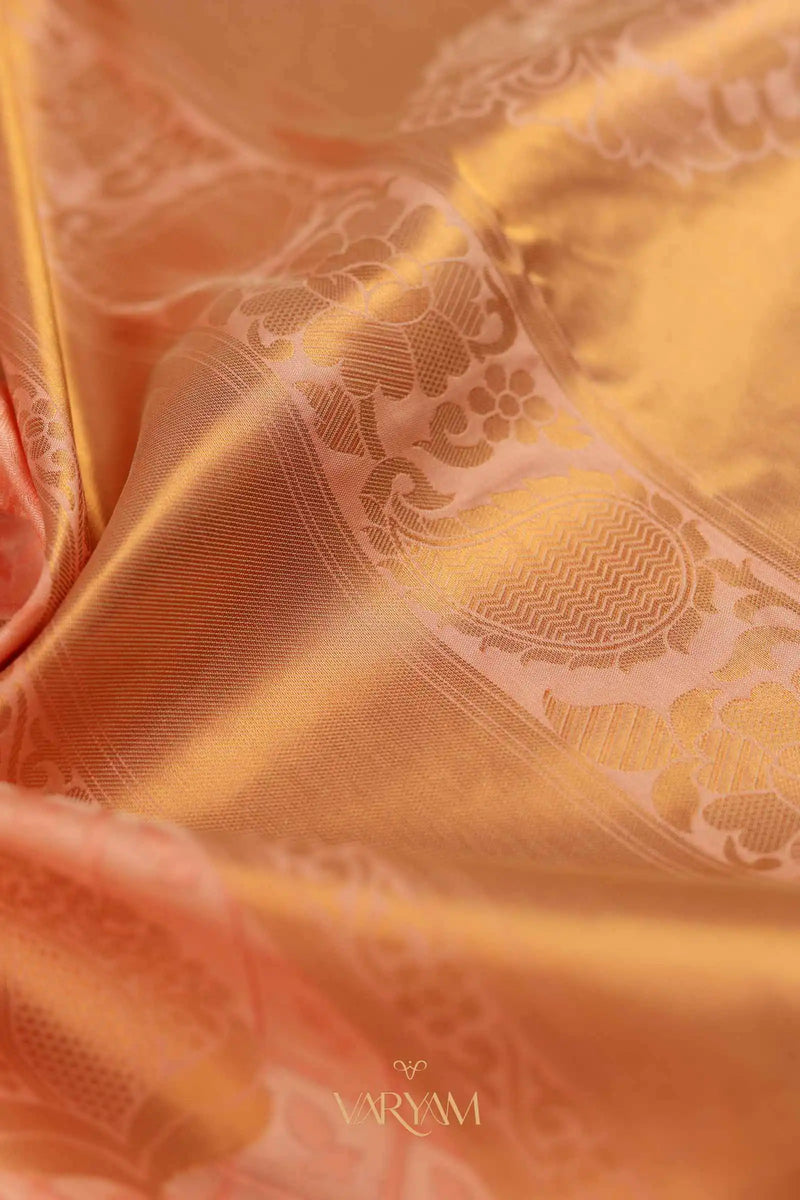 Zoya Silk Peach Saree