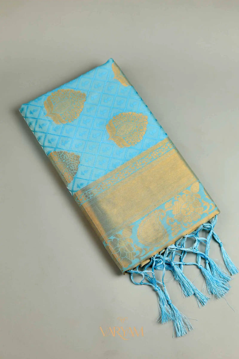 Zoya Silk Light Blue Saree