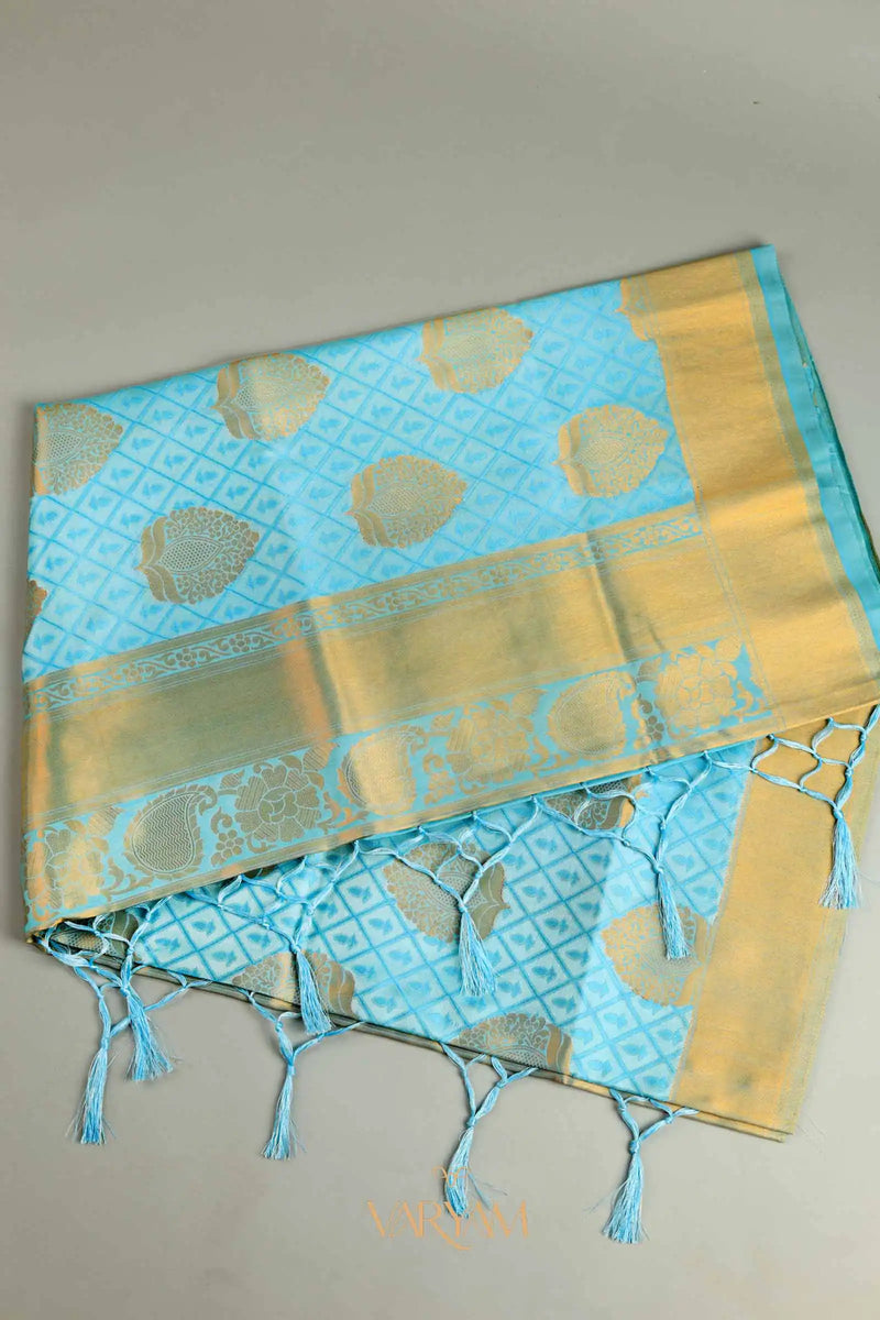 Zoya Silk Light Blue Saree