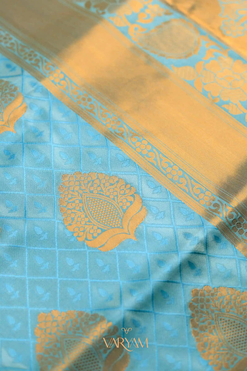 Zoya Silk Light Blue Saree