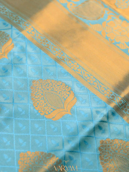Zoya Silk Light Blue Saree