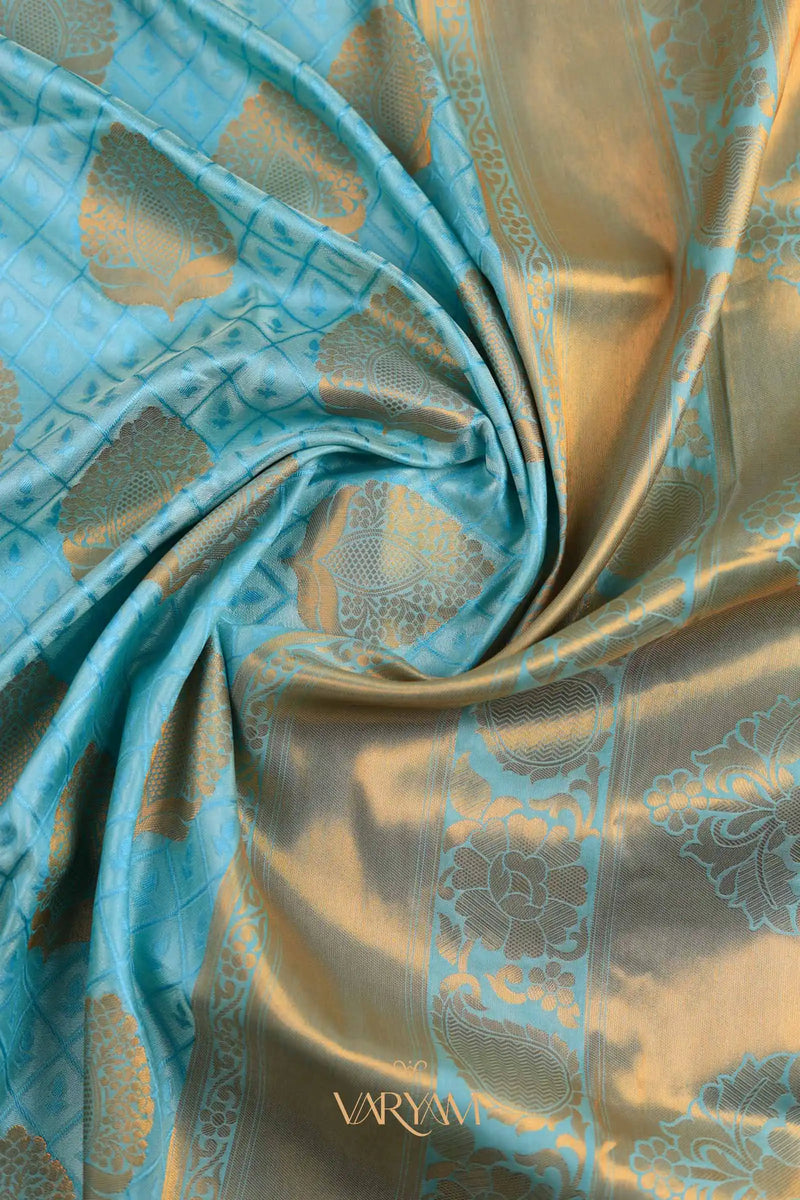 Zoya Silk Light Blue Saree