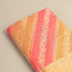 Kaaya Cotton Gold Pink Saree