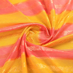 Kaaya Cotton Yellow Pink Saree
