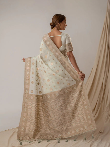 Vasudha Pastel Green Saree