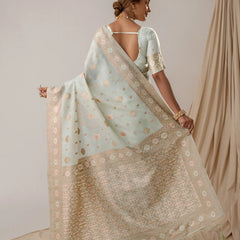 Vasudha Pastel Blue Saree