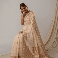 Chhaya Pastel Peach Saree