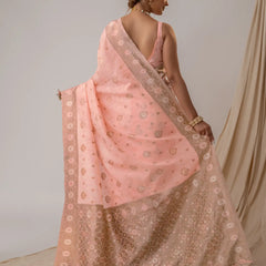 Chhaya Pastel Pink Saree