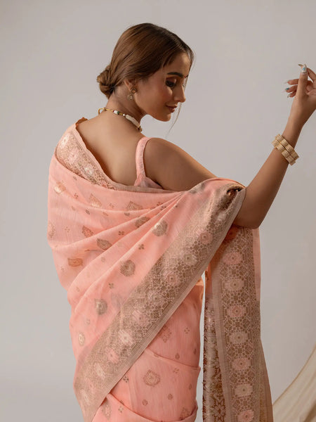Chhaya Pastel Pink Saree