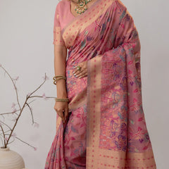Radha Cotton Pink Saree