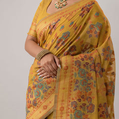 Mira Cotton Yellow Saree