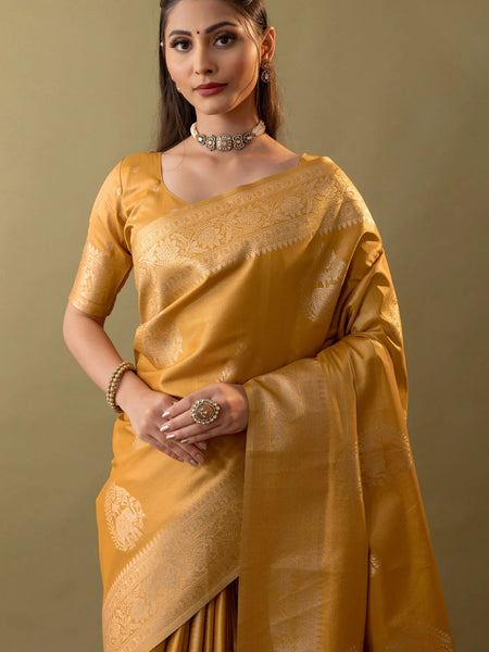 Imperial Silk Yellow Saree
