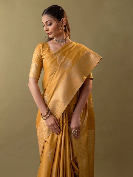 Imperial Silk Yellow Saree
