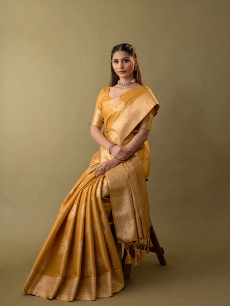 Imperial Silk Yellow Saree