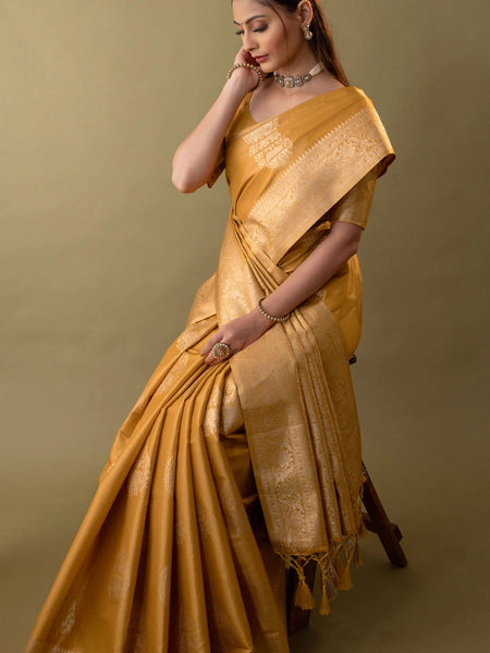Imperial Silk Yellow Saree