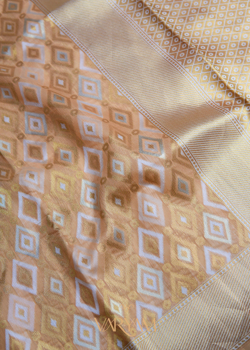 Shahi Cotton Peach Saree