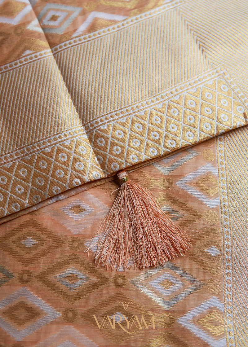 Shahi Cotton Peach Saree