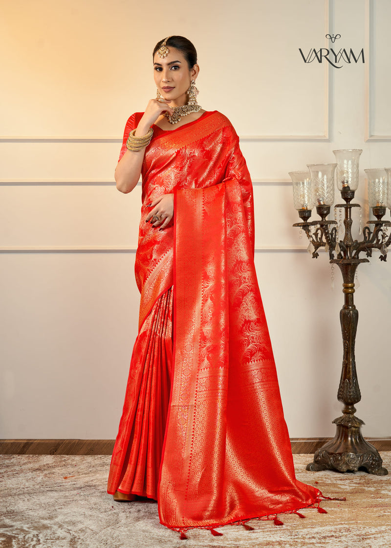 Jamawari Banarsi Satin Saree