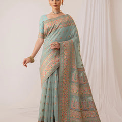 Saba Cotton Blue Saree