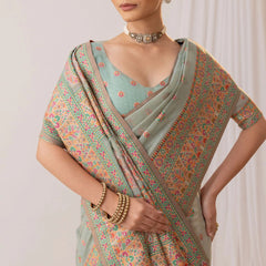 Saba Cotton Blue Saree