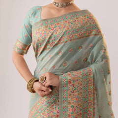 Saba Cotton Blue Saree