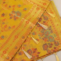 Mira Cotton Yellow Saree