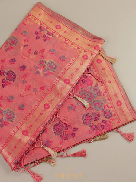 Mira Cotton Pink Saree