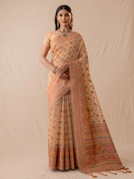 Neer Cotton Yellow Saree