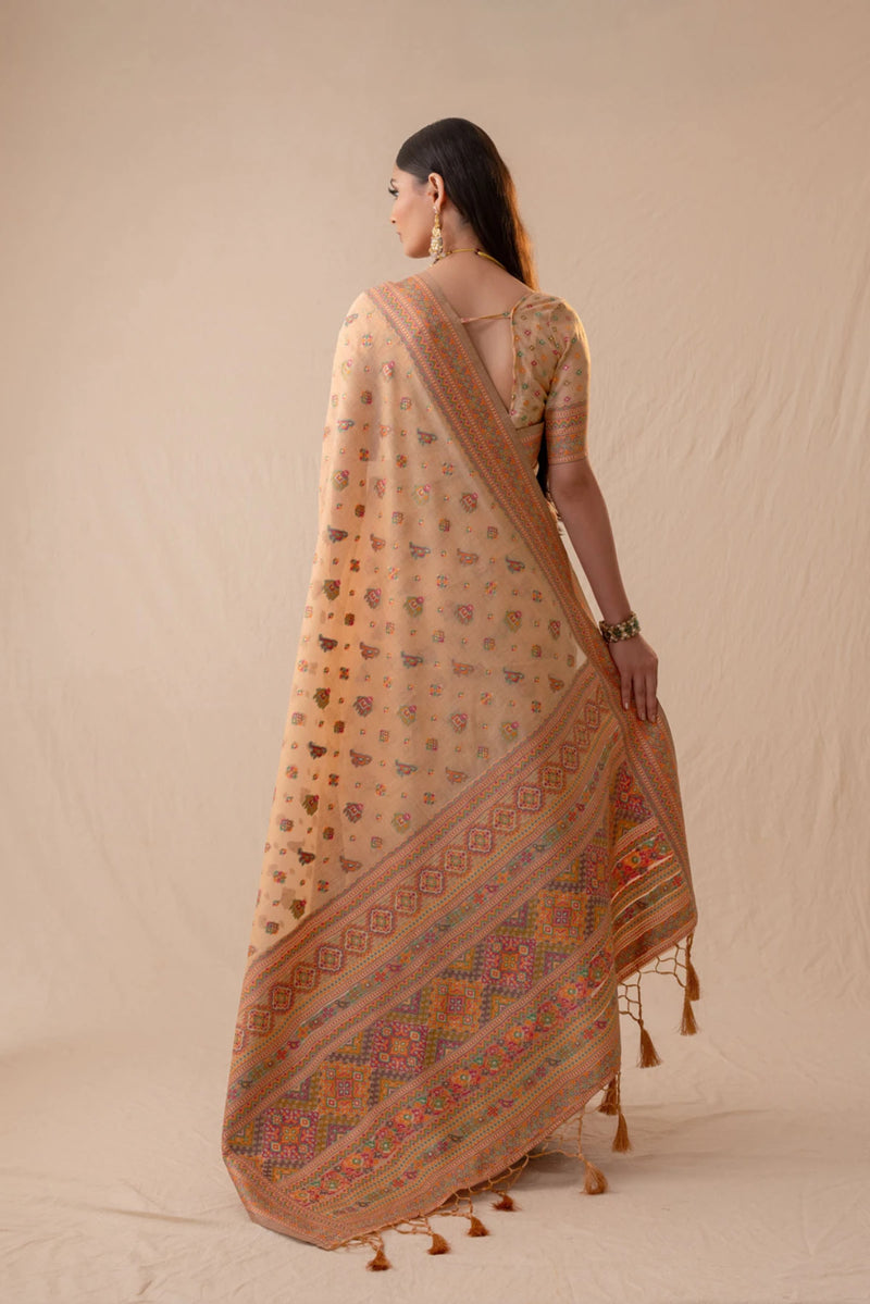 Neer Cotton Yellow Saree