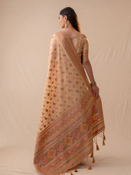 Neer Cotton Yellow Saree