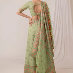 Saba Cotton Green Saree
