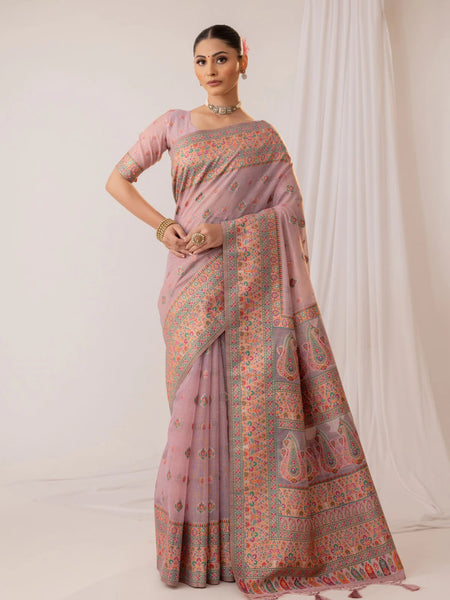 Saba Cotton Purple Saree